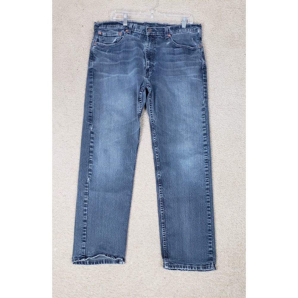 Levis 505 Regular Fit Straight Leg Jeans Mens 36x30 Blue Denim Medium Wash